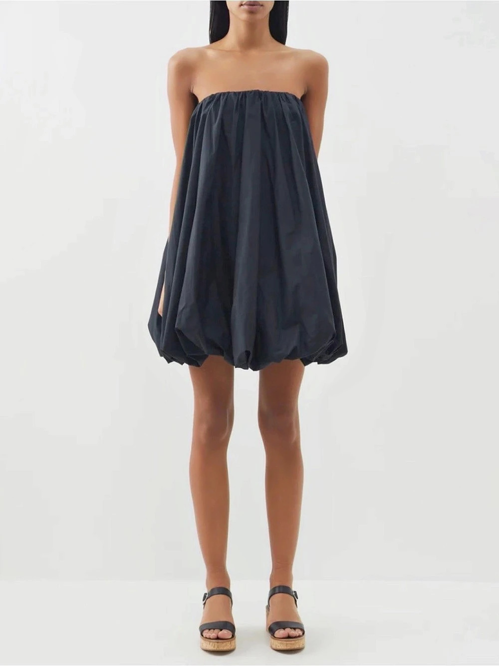 Ulla Johnson Bubble Hem Mini Dress Black-New with Tags